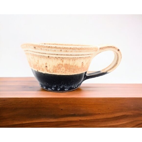 Studio Art Pottery Stoneware Creamer Pour Cup Signed MS Rustic Vintage Handmade - Picture 1 of 7